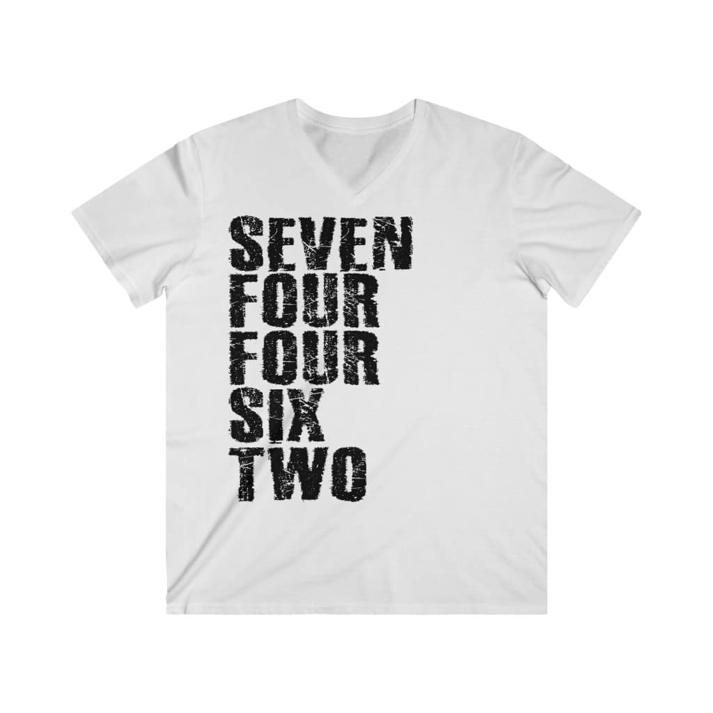 Men's Fitted V-Neck Grunge Zip Sleeve Tee - Image 2