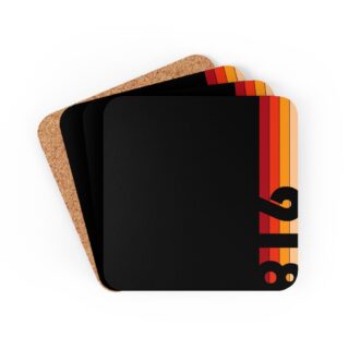Black Retro 918 Coaster Set